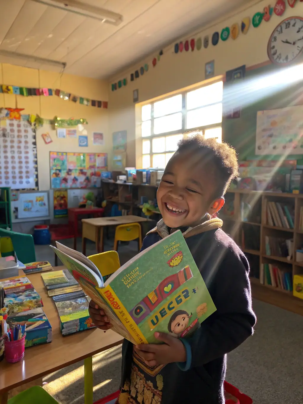 A bright and engaging photo of children participating in educational activities at the S'Antonio Messina educational center, highlighting their enthusiasm for learning.